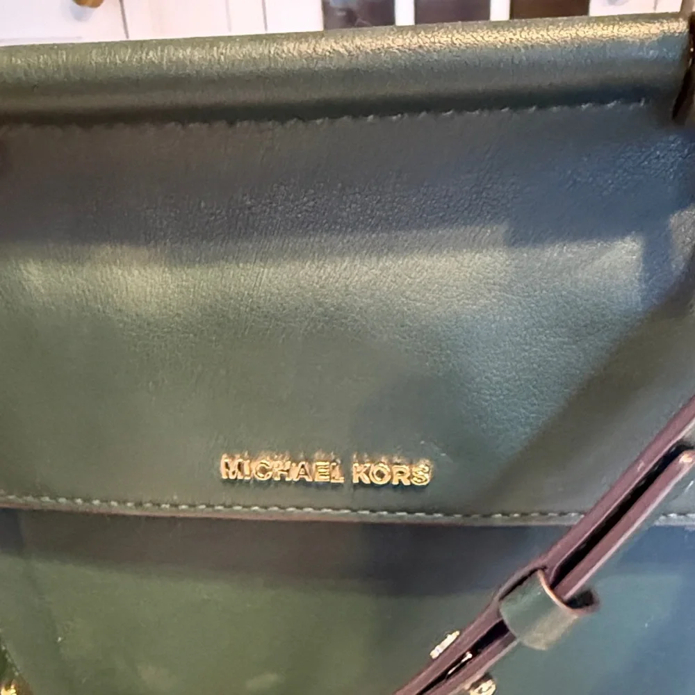 Michael Kors Jasmine Medium Green Satchel